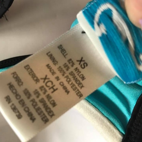 NWT California Waves colorblock bikini top push up - Picture 3 of 3